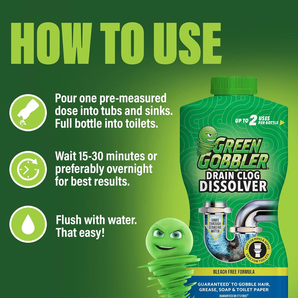 Green Gobbler Drain Clog Dissolver