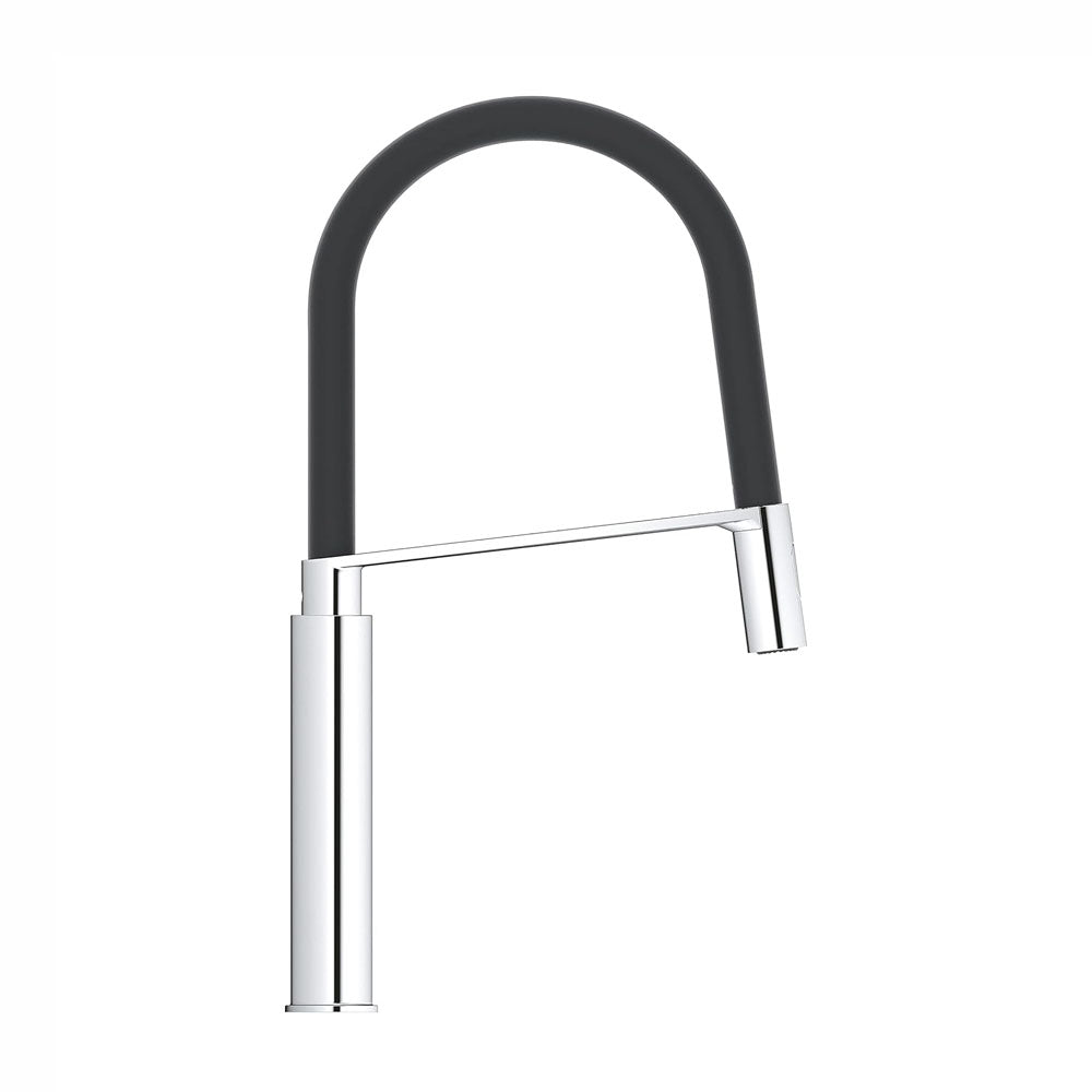 GROHE Feel Chrome-Plated Kitchen Side Lever Tap, Comes With 1/2" BSP Female Flexible Braided Hose And Instruction Manual - 31853000