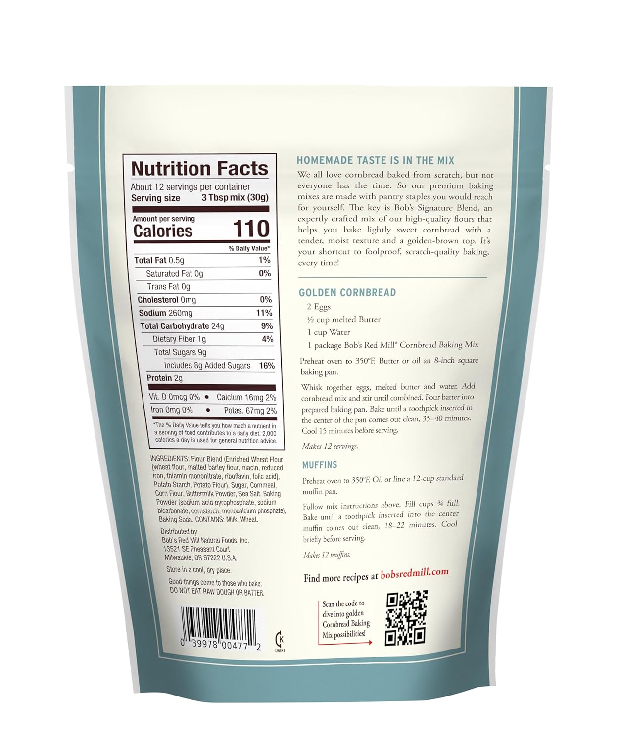 Bob's Red Mill Signature Cornbread Baking Mix | 368g