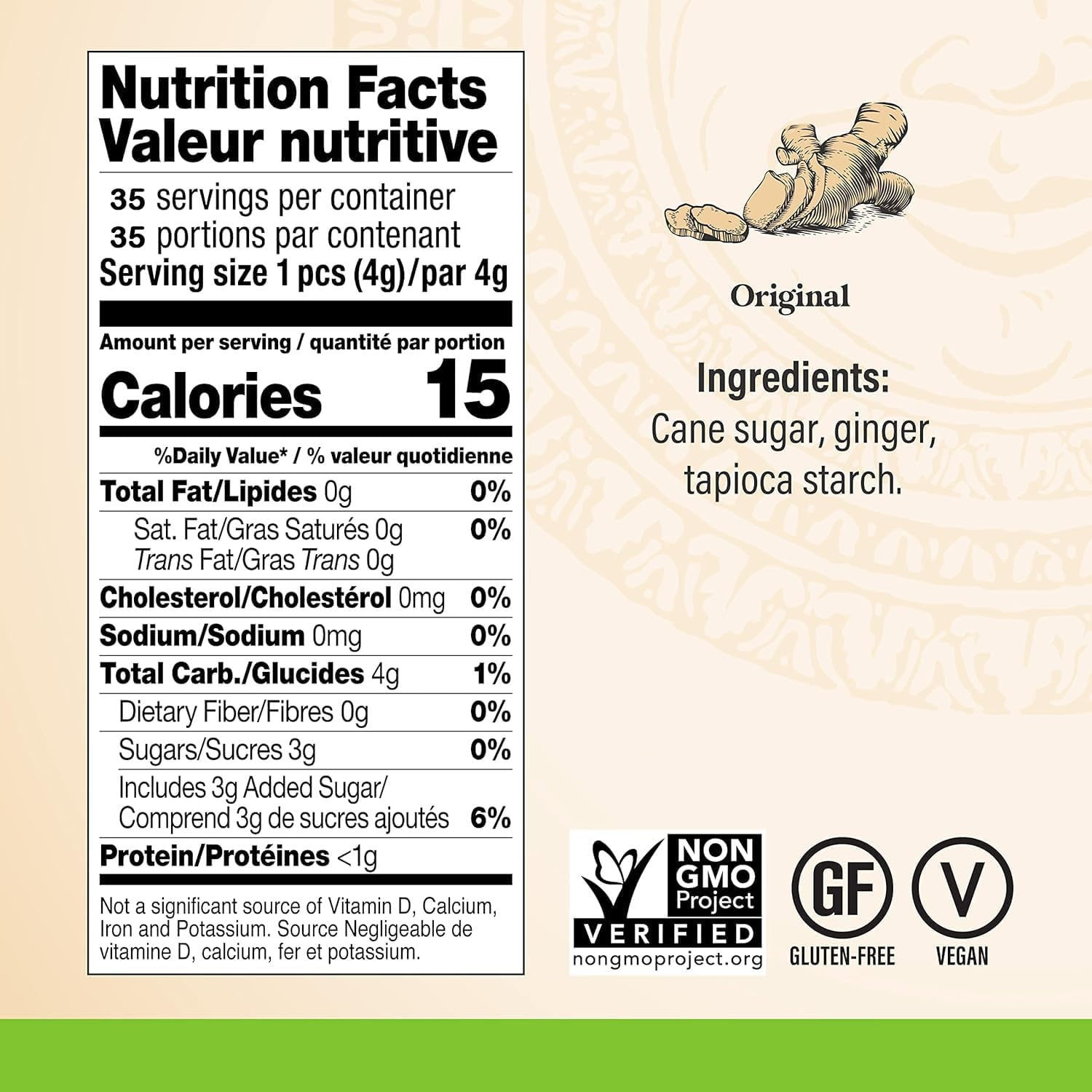 Chimes Original Ginger Chews Chewy Candy, 5 Oz (141.8 g)