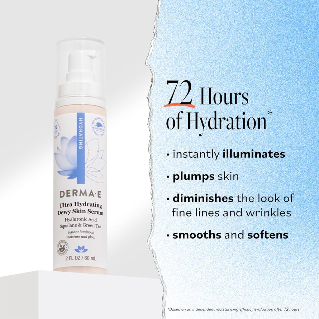 Derma E Hydrating Serum with Hyaluronic Acid, 2 Oz