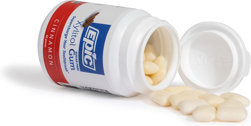 Epic Dental Xylitol Gum Cinnamon, 50 Pieces