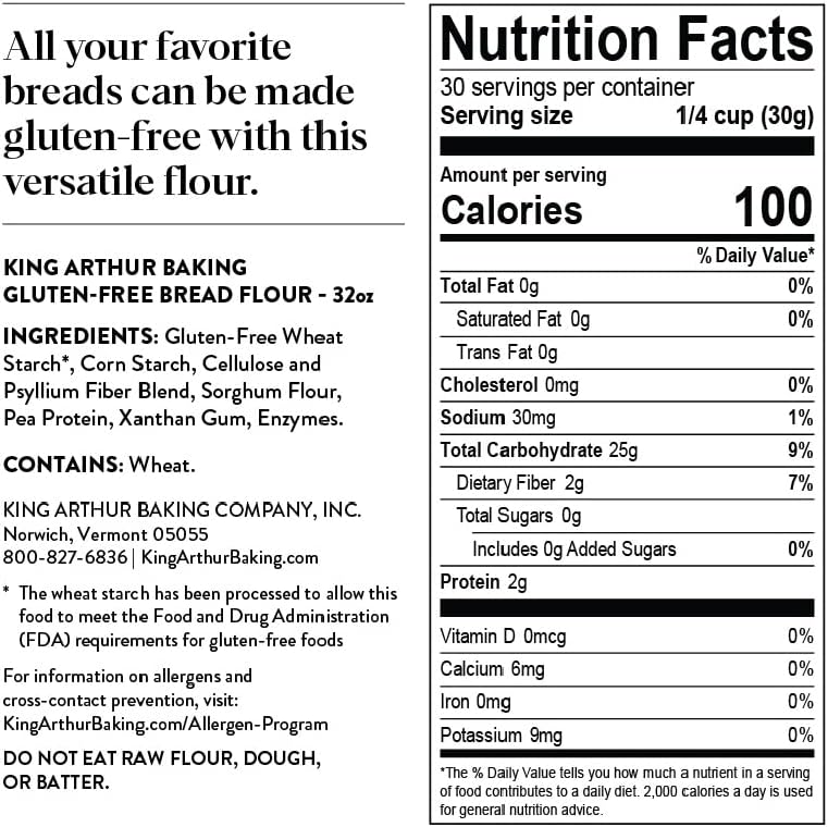 King Arthur Gluten Free Bread Flour | 32 Oz