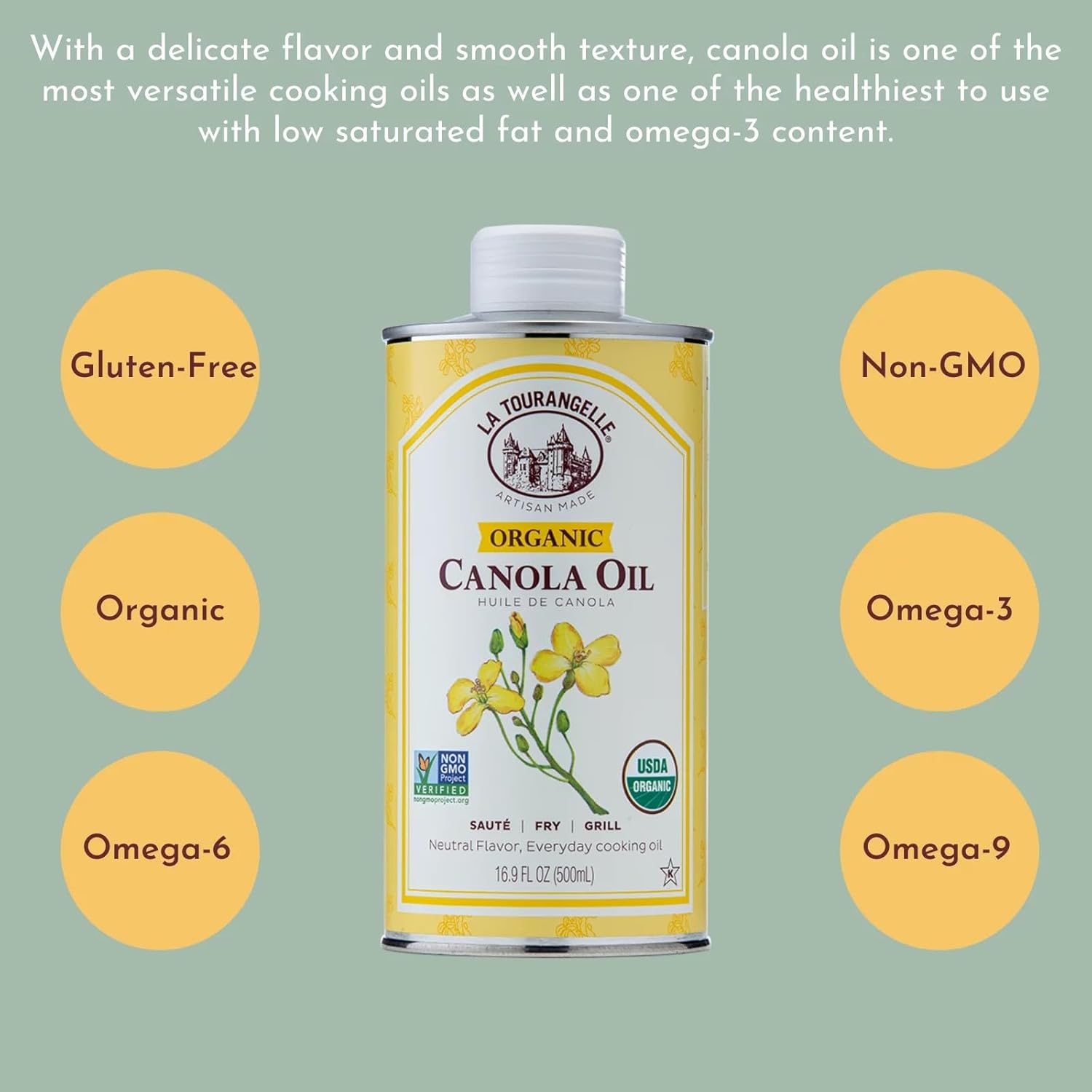 La Tourangelle Canola Oil | 16.9 Oz (500 ml)