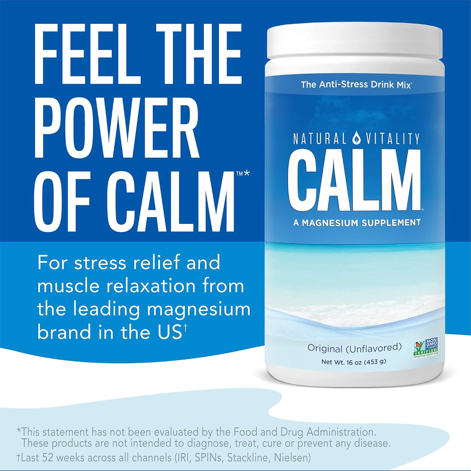 Natural Vitality Calm, Unflavoured, 453 Grams