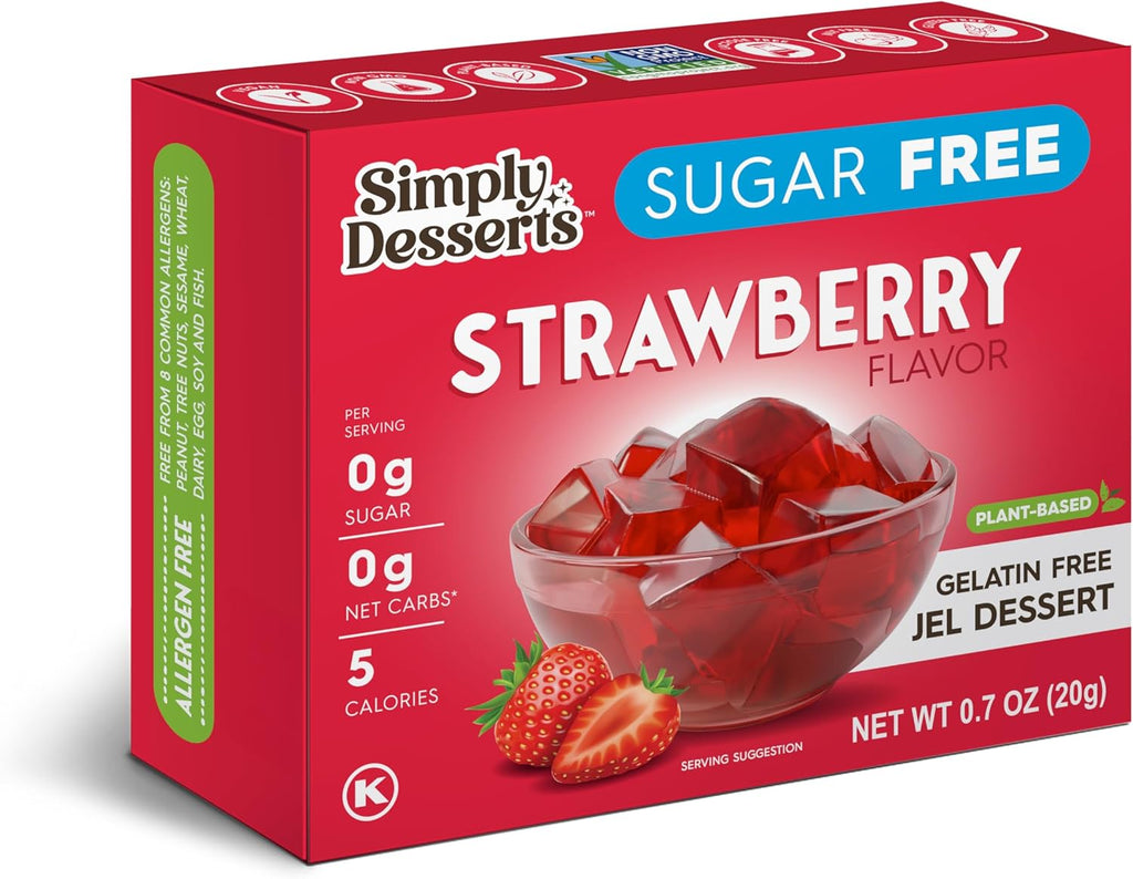 Simply Delish Jel Dessert Strawberry | 0.7 Oz (20 g)