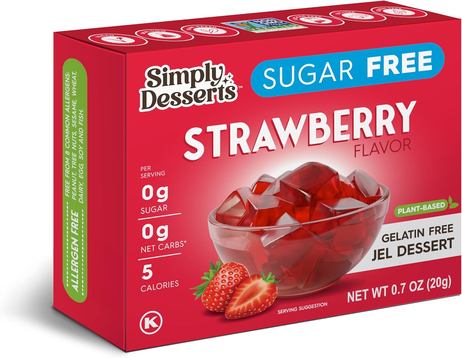 Simply Delish Jel Dessert Strawberry | 0.7 Oz (20 g)