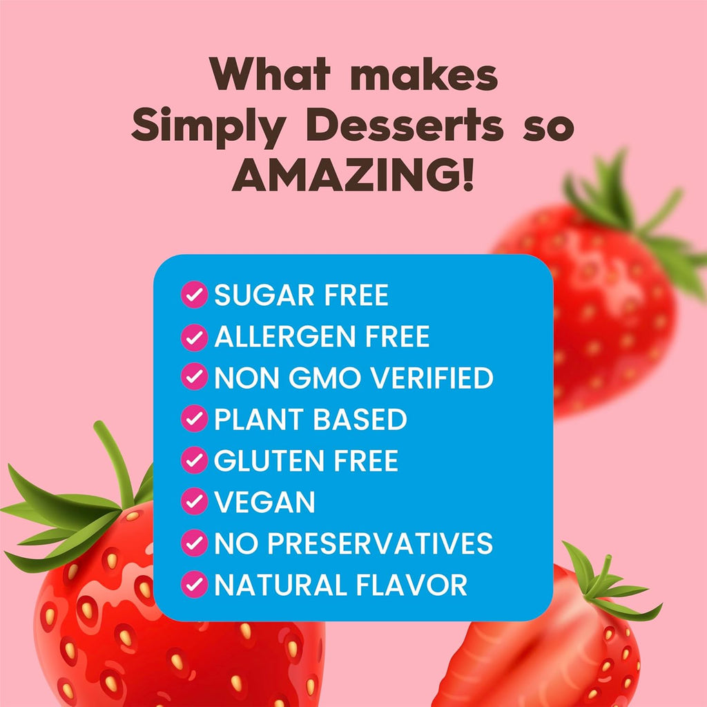 Simply Delish Jel Dessert Strawberry | 0.7 Oz (20 g)