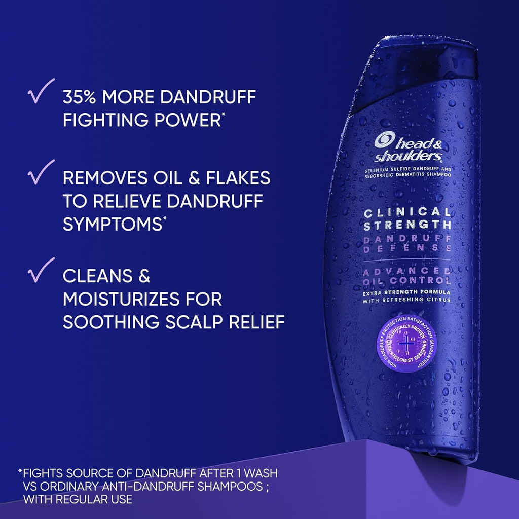 Head & Shoulders Clinical Strength Dandruff Shampoo - Advanced Oil Control (Twin Pack)