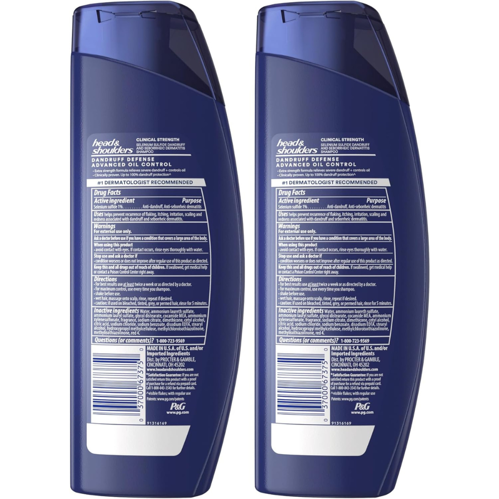 Head & Shoulders Clinical Strength Dandruff Shampoo - Advanced Oil Control (Twin Pack)
