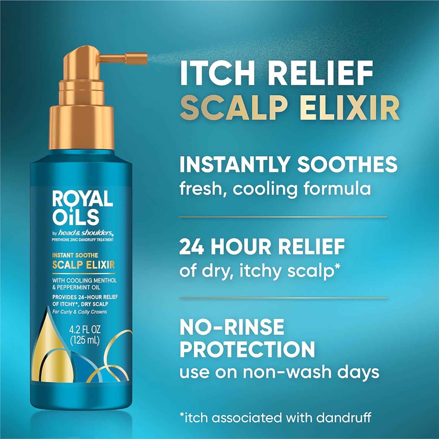Head & Shoulders Royal Oils Instant Soothe Scalp Elixir, 125ml