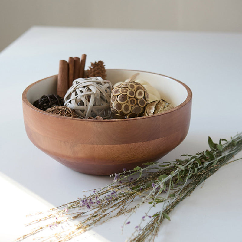 Home Inspiration by Safdie & Co. – 3 Piece Enameled Mango Wood Serving Bowl Set