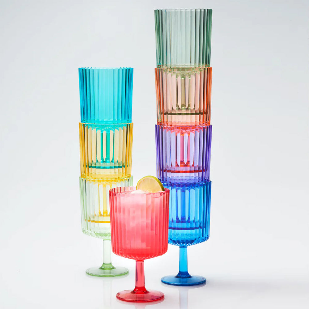 Pandex Acrylic Stacking Tumblers – 335ml | Durable BPA-Free Drinkware | 8-Pack Clear Glassware For Everyday Use & Parties