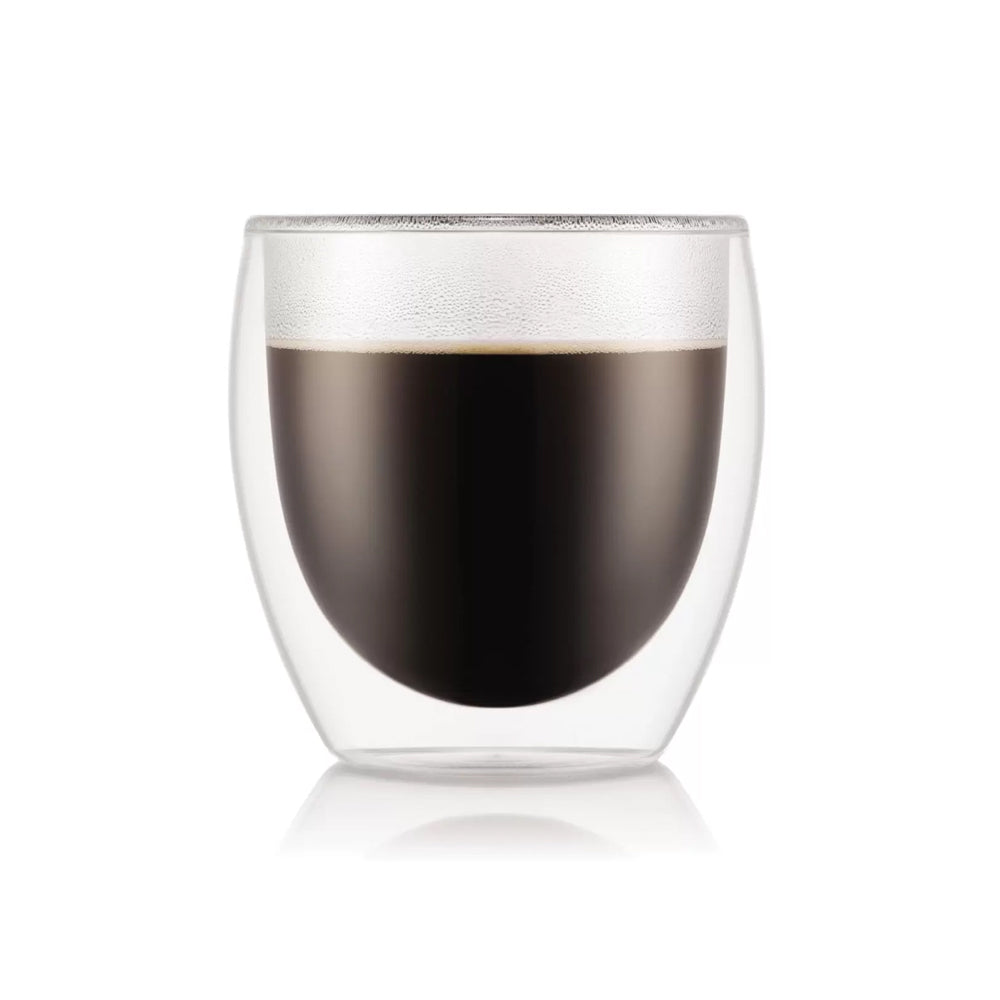 Bodum Pavina Double Wall Thermo Glass Set – 8 Pieces (4 x 350ml & 4 x 250ml) – Insulated Borosilicate Coffee & Tea Cups