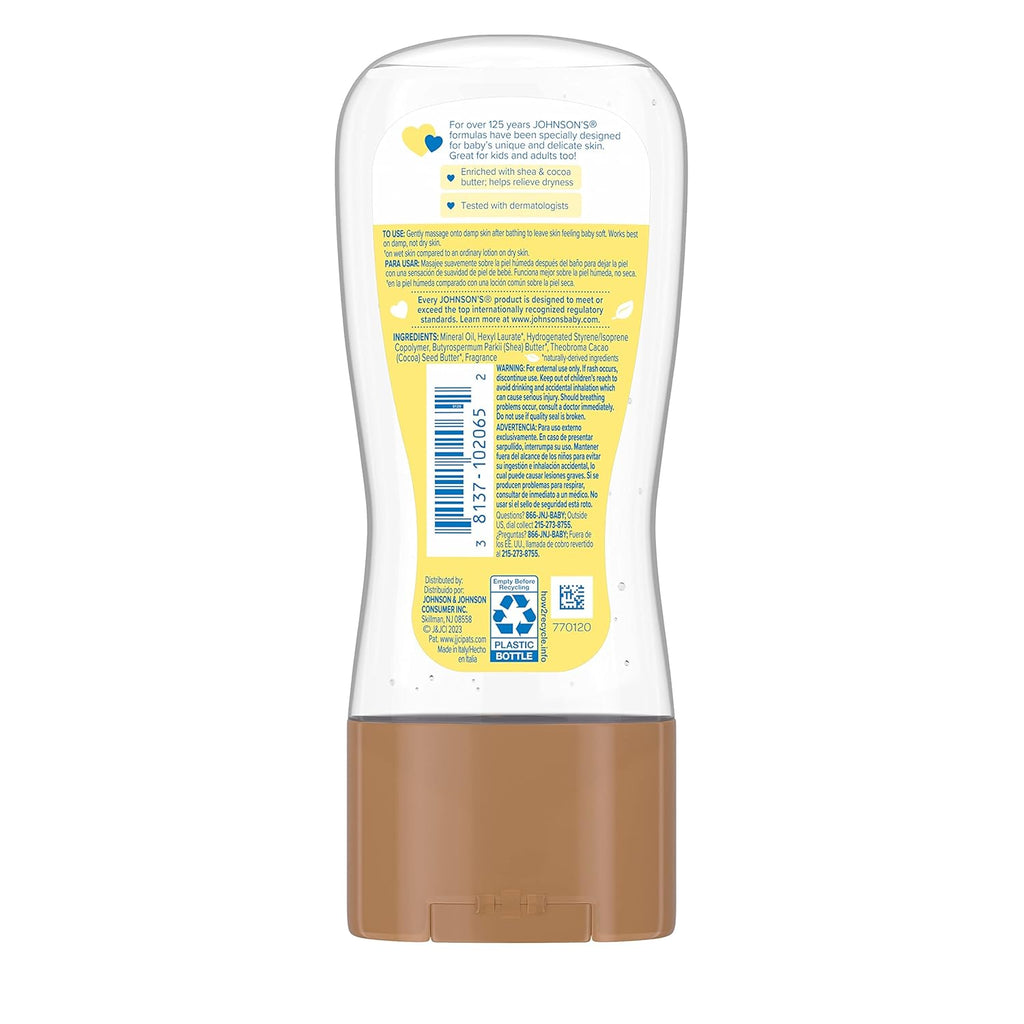 Johnson’s Baby Oil Gel with Shea & Cocoa Butter – 6.5 oz