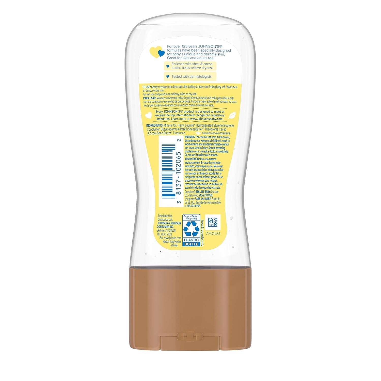 Johnson’s Baby Oil Gel with Shea & Cocoa Butter – 6.5 oz