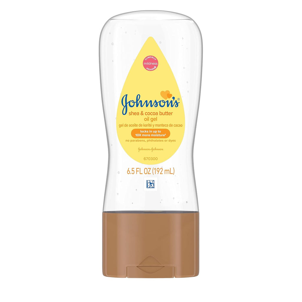 Johnson’s Baby Oil Gel with Shea & Cocoa Butter – 6.5 oz