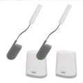 Joseph Joseph Flex Lite - 2-Pack Silicone Toilet Brush - White/Grey, Small