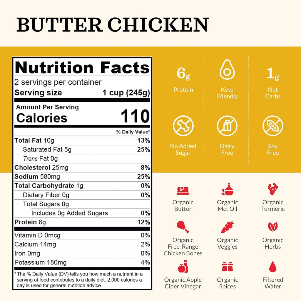 Kettle & Fire Broth Bone Butter Chicken Keto, 16.9 Oz