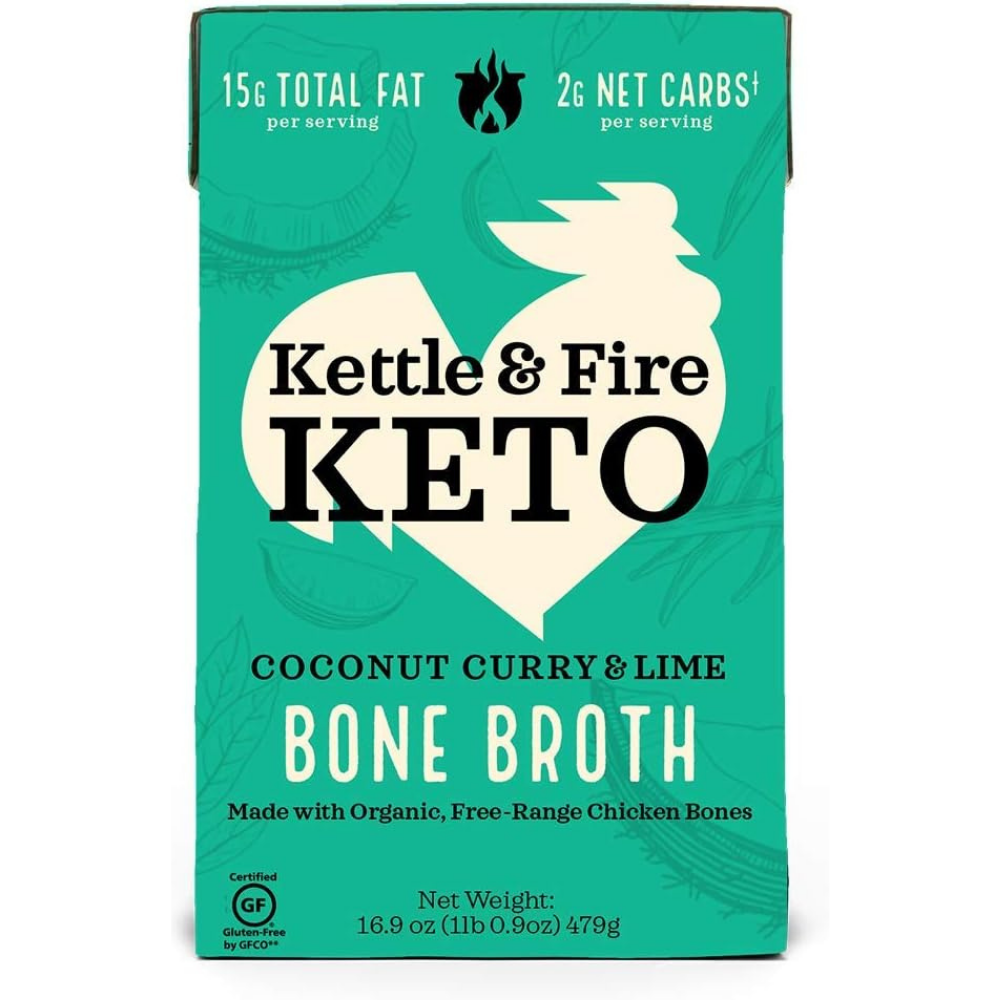 Kettle & Fire Coconut Curry Chicken Bone Broth Keto, 16.9 Oz