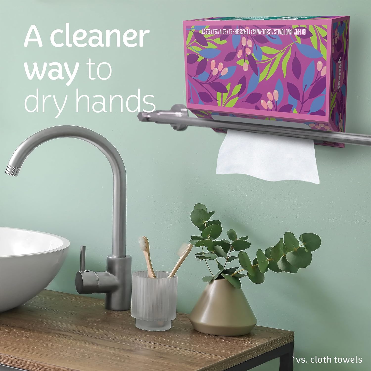 Kleenex Expressions Disposable Paper Hand Towels - 6 Boxes (360 Towels)