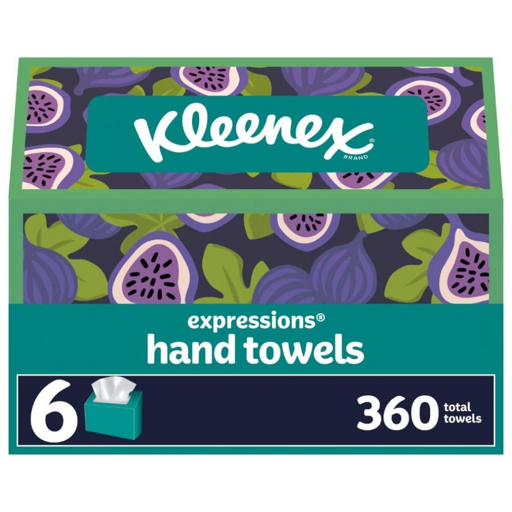 Kleenex Expressions Disposable Paper Hand Towels - 6 Boxes (360 Towels)
