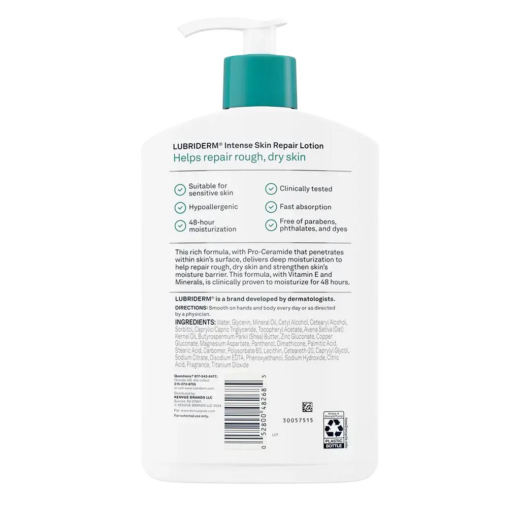 Lubriderm Intense Skin Repair Body Lotion | 16 Oz (473 ml)