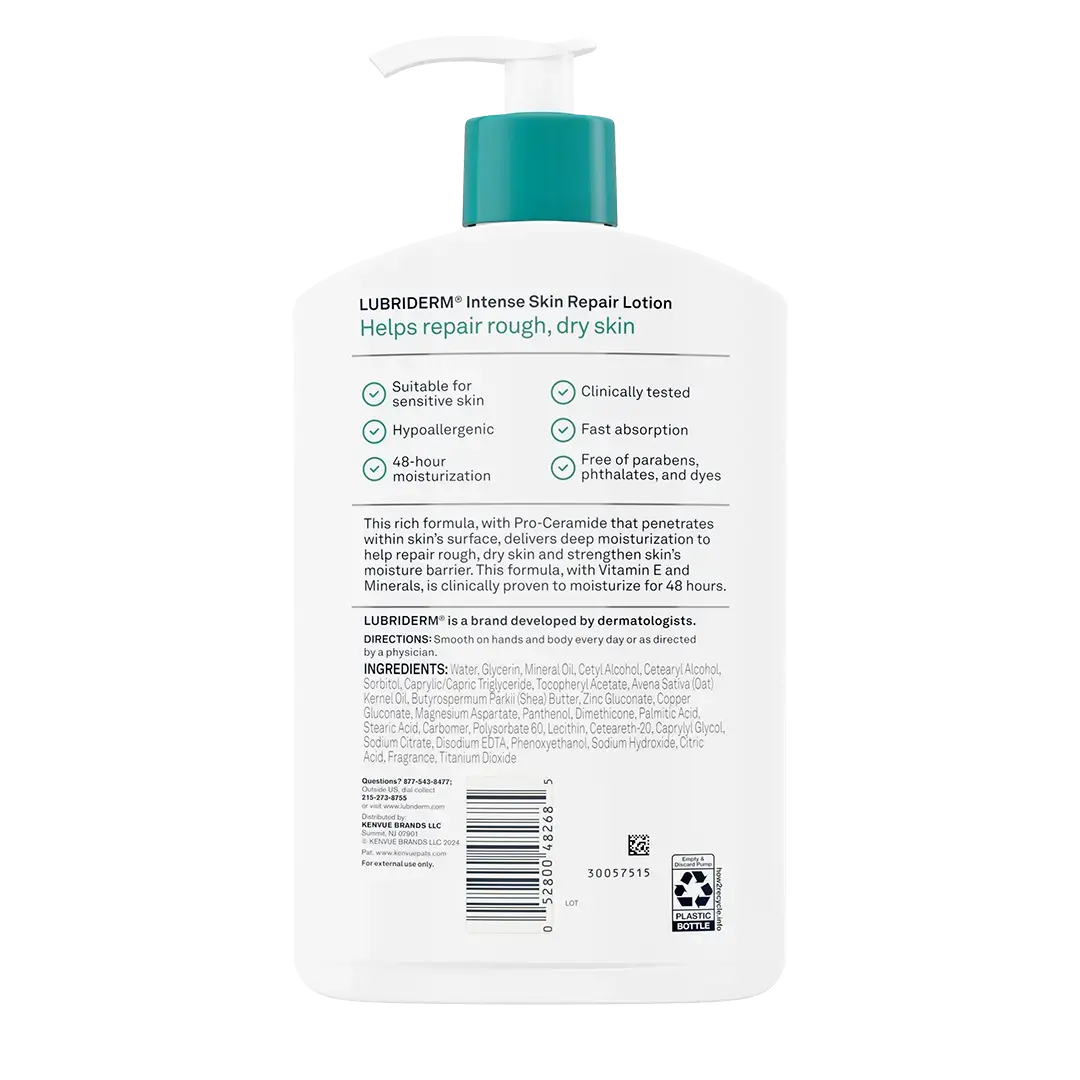 Lubriderm Intense Skin Repair Body Lotion | 16 Oz (473 ml)