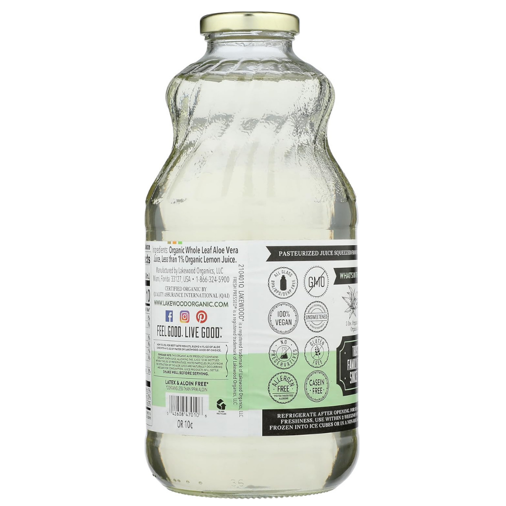 Lakewood Pure Leaf Aloe Vera Juice, 32 Oz