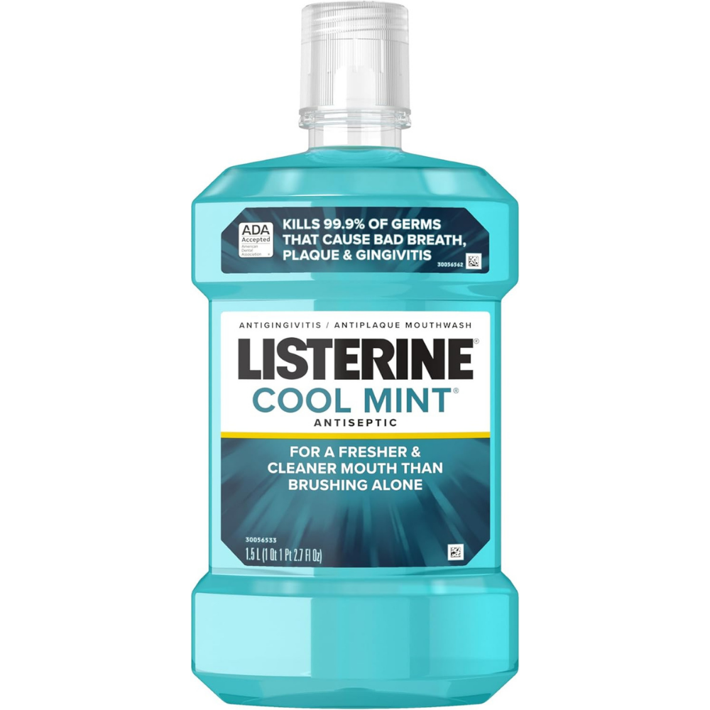 Listerine Antiseptic Mouthwash, Cool Mint – 1.5 L