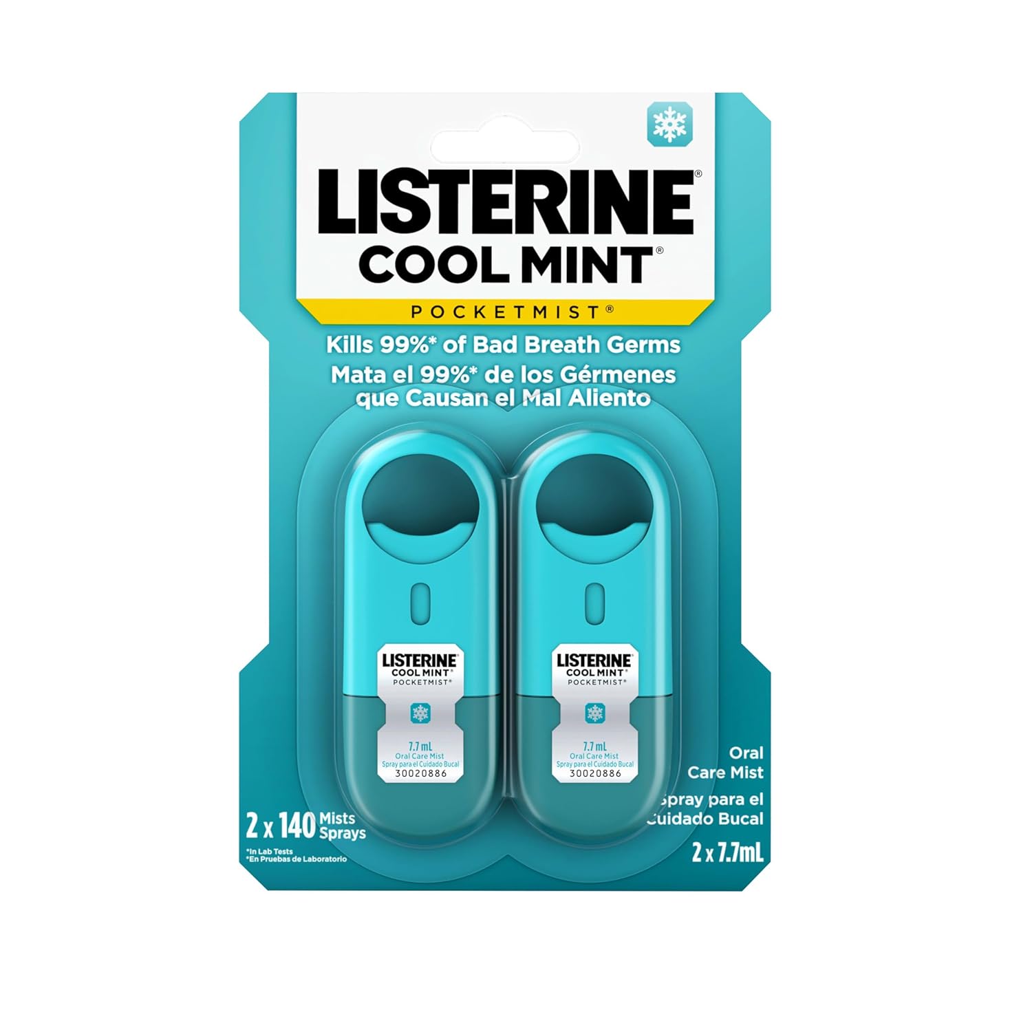 Listerine Pocketmist Cool Mint Mist Spray, 2 Count
