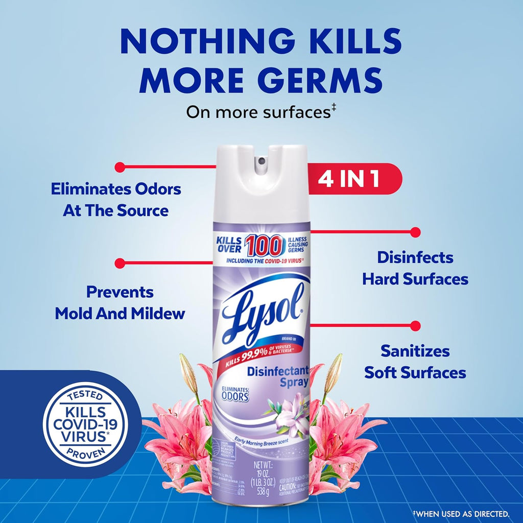 Lysol Disinfectant Spray - Early Morning Breeze, 12.5 Oz