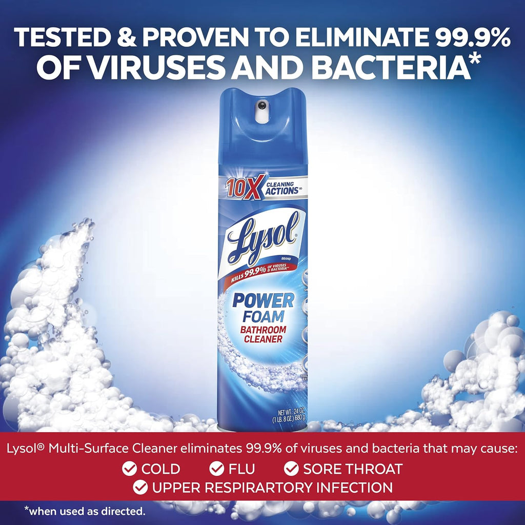 Lysol Power Foam Bathroom Cleaner, 24 Oz