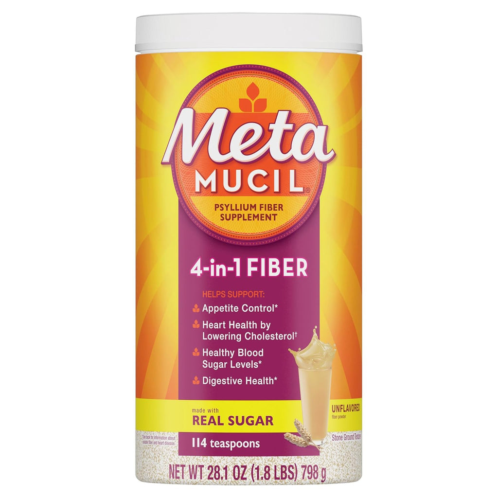 Metamucil Daily 4-in-1 Fiber Supplement – 114 Doses