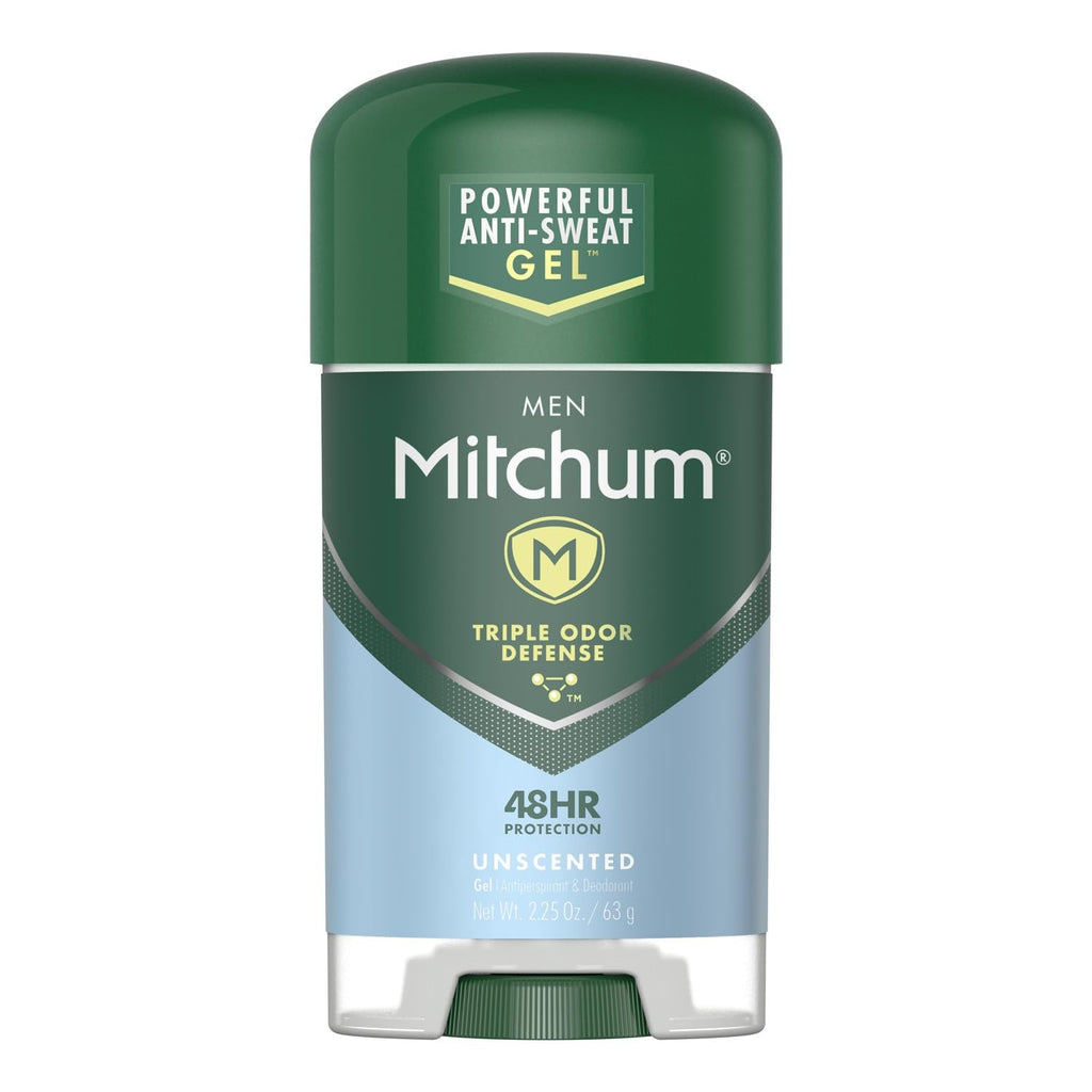 Mitchum Mens Anti-Perspirant & Deodorant | Power Gel | Unscented | 2.25 Oz