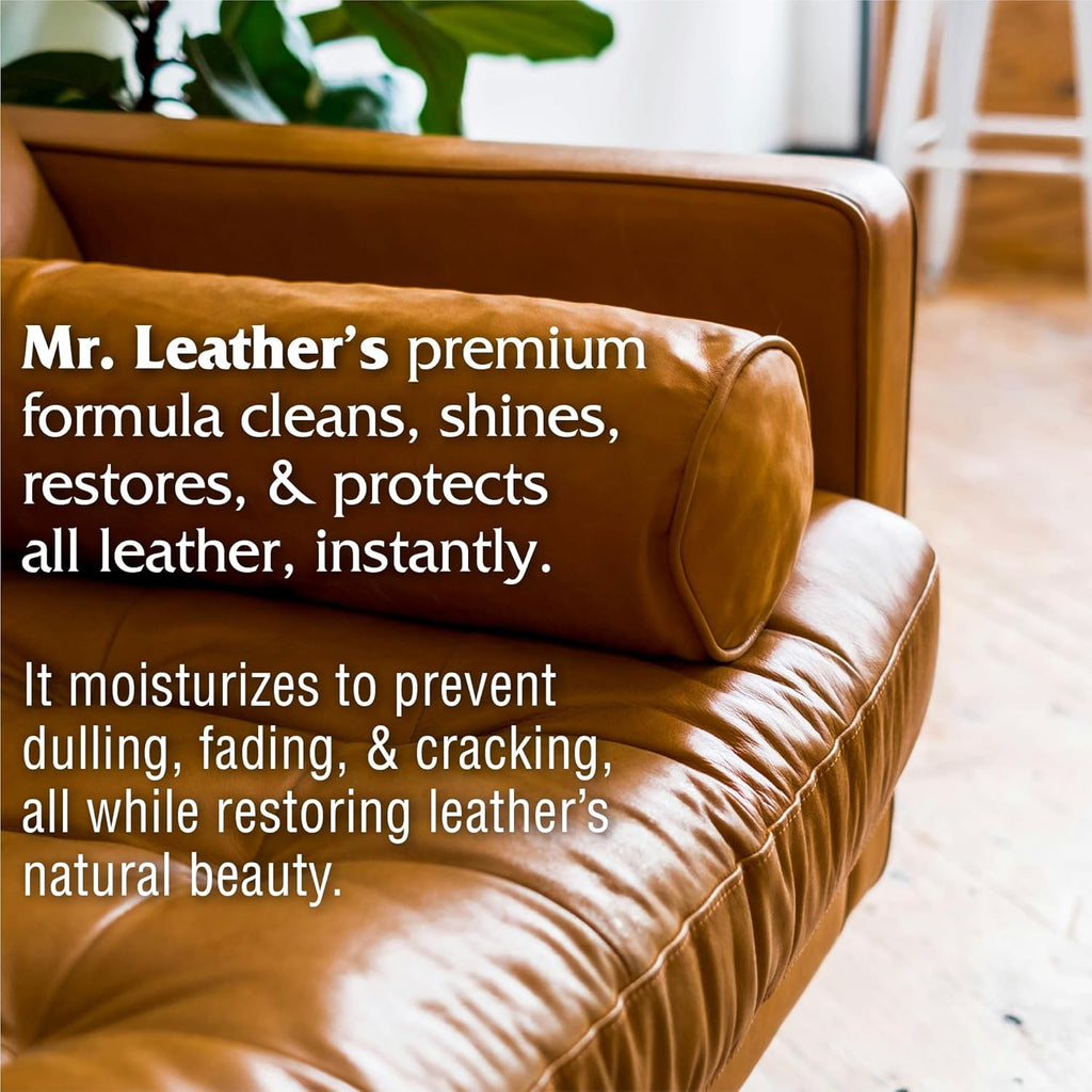 Mr. Leather Cleaner & Conditioner, Leather Cleaner Liquid Spray - 16 oz.