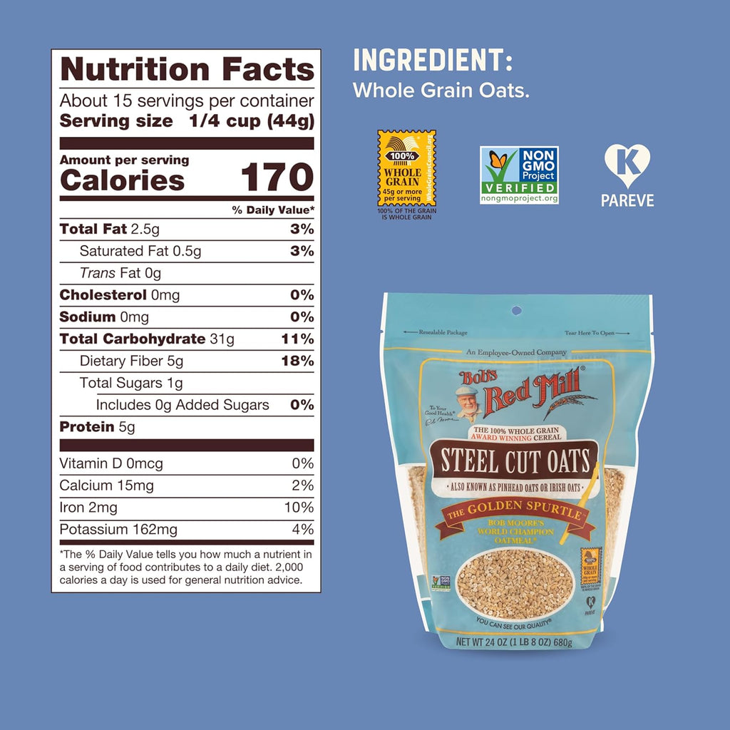 Bobs Red Mill Steel Cut Oats, 680 g