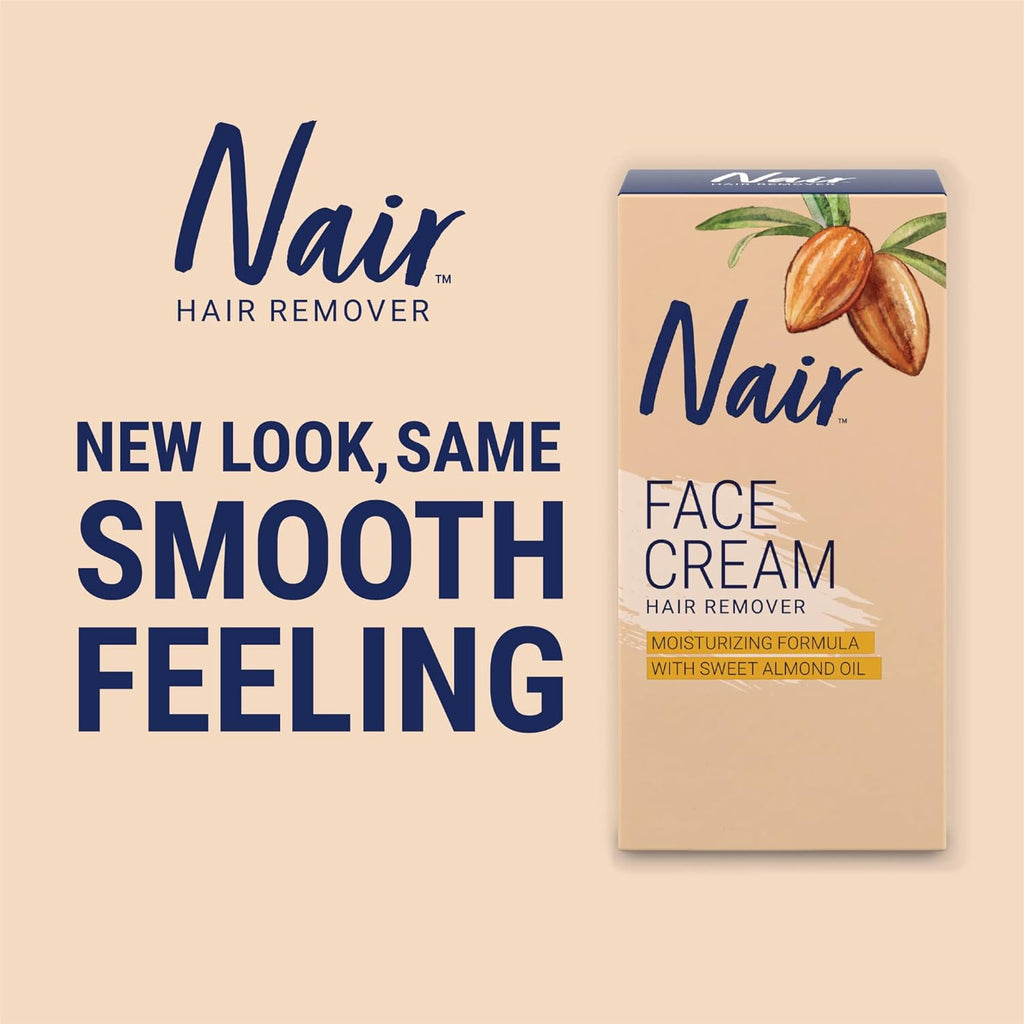 Nair Face Cream Hair Remover for Sensitive Skin – 2 oz