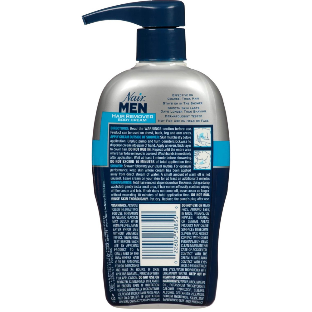 Nair for Men Hair Remover Body Cream - 13 Oz