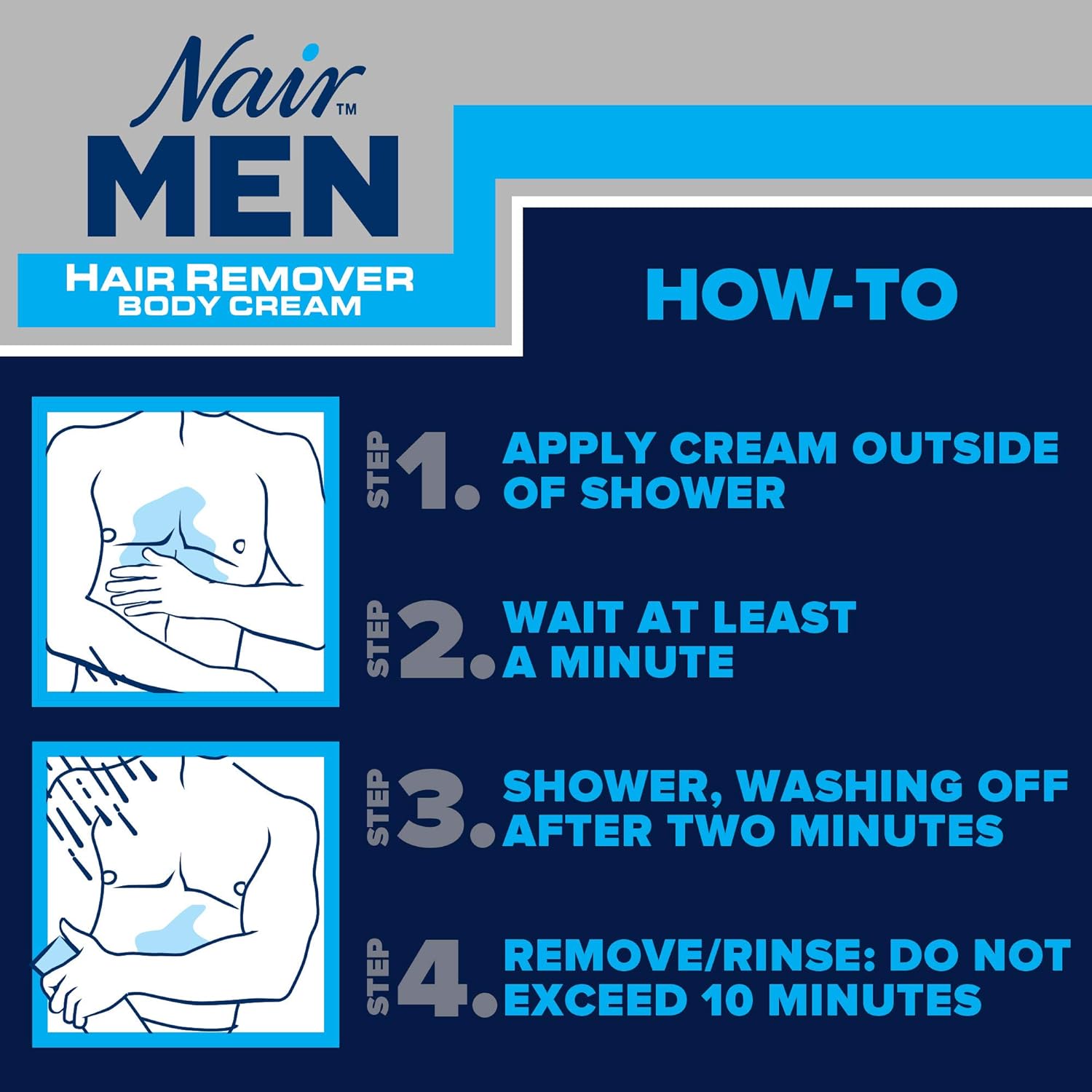 Nair for Men Hair Remover Body Cream - 13 Oz