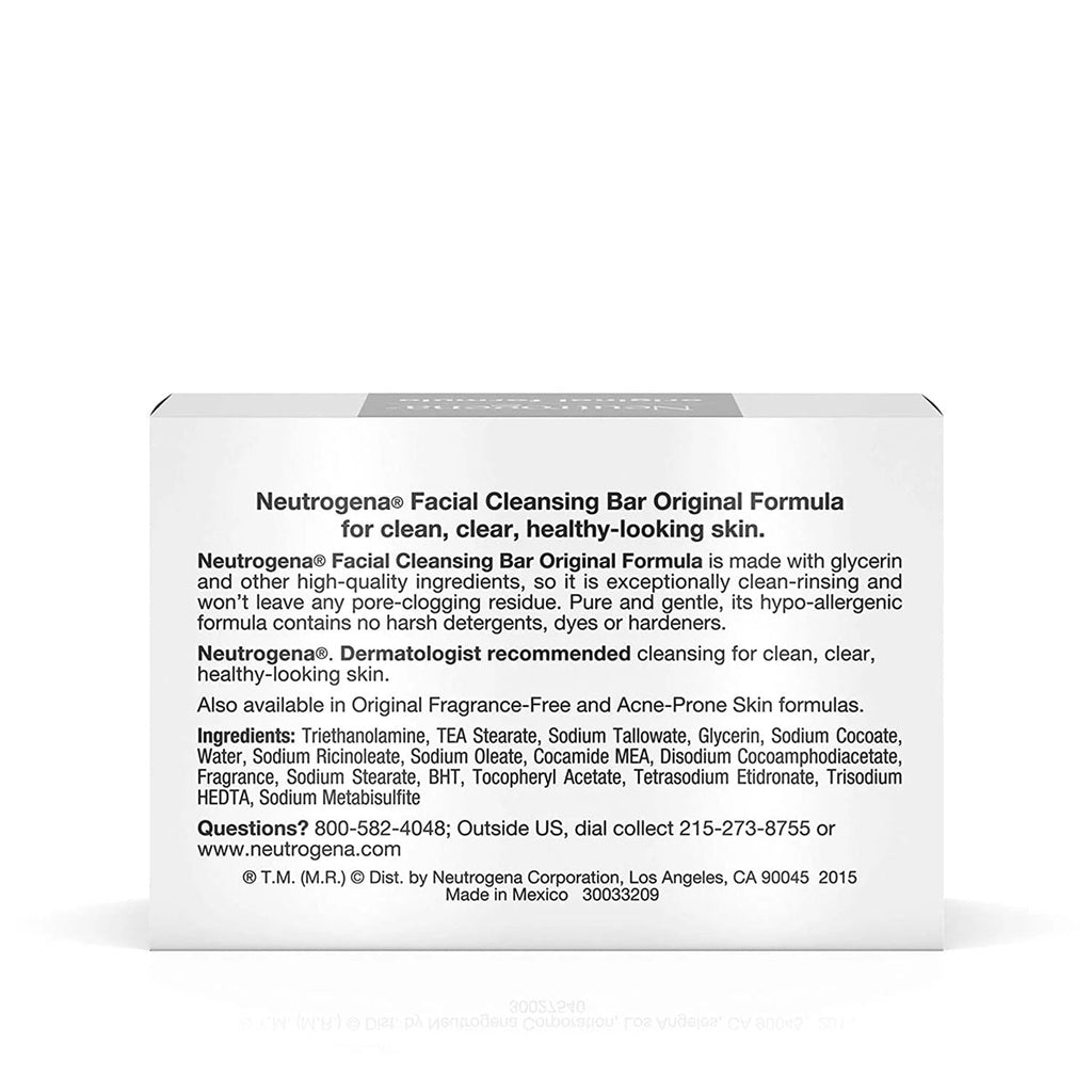 Neutrogena Transparent Scented Facial Soap, Original Formula Soap - 3.5 Oz