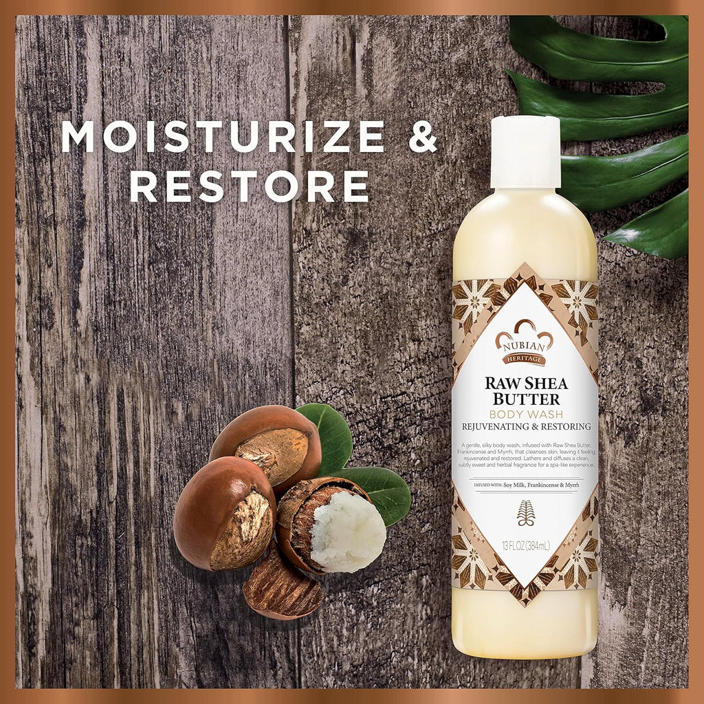 Nubian Heritage Body Wash | Raw Shea and Myrr | 13 Oz