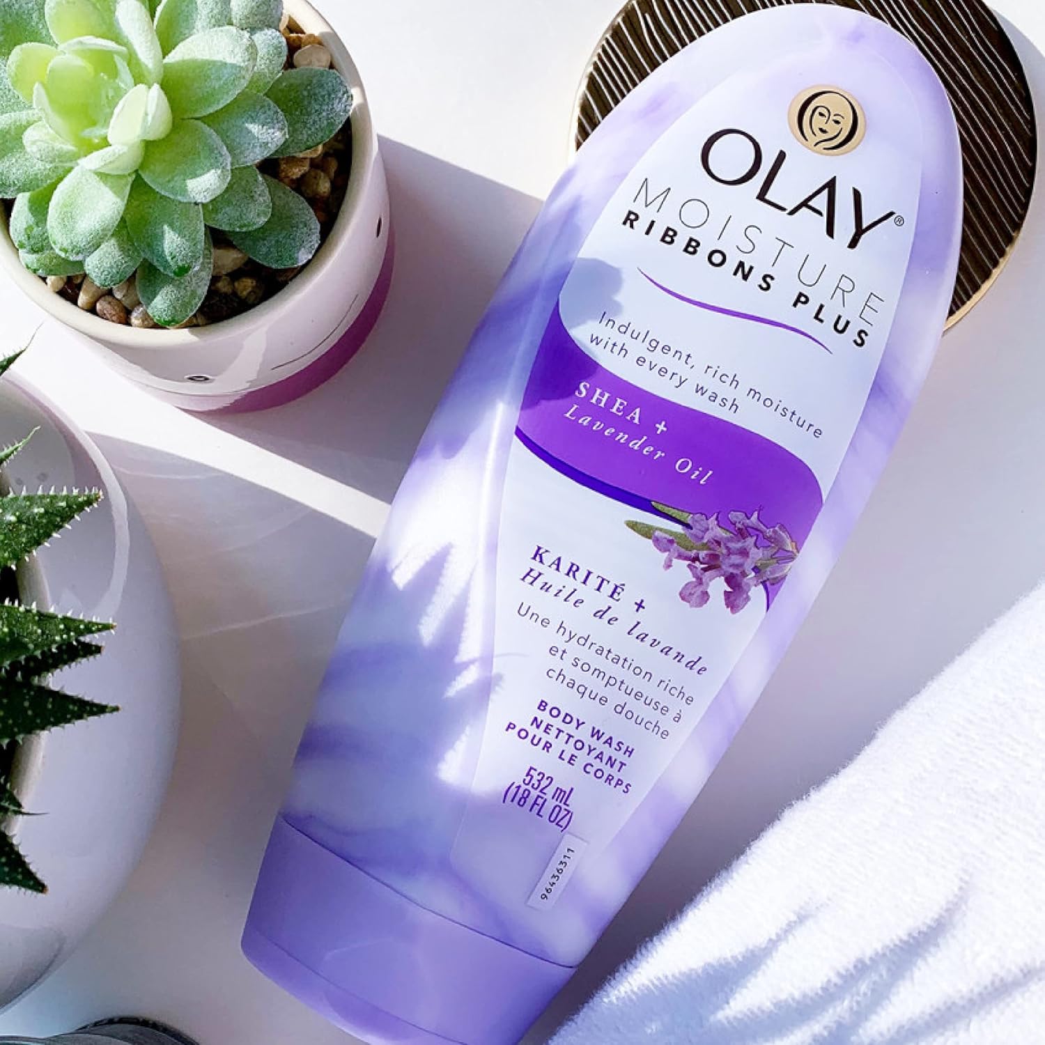 Olay 2-in-1 Moisture Ribbons Plus Body Wash – Luscious Orchid, 18 Oz