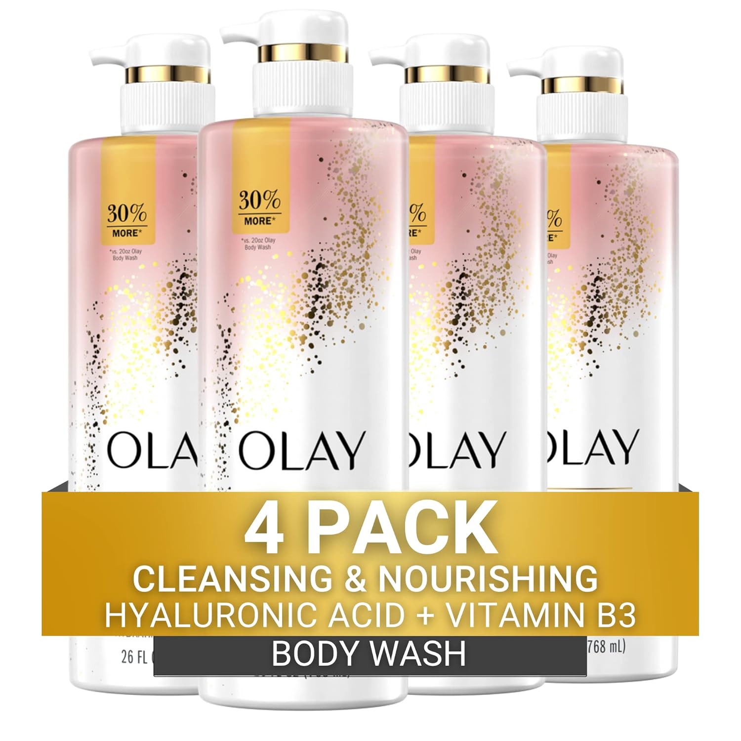 Olay Body Wash for Women – Aloe Vera Scent, 26 Oz Each - Pack of 4