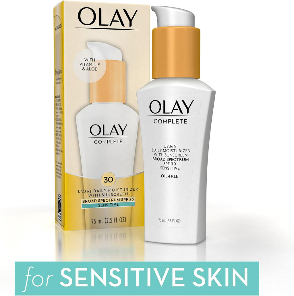 Olay Complete Daily Moisturizer with Sunscreen SPF 30 - Sensitive Skin, 2.5 Oz