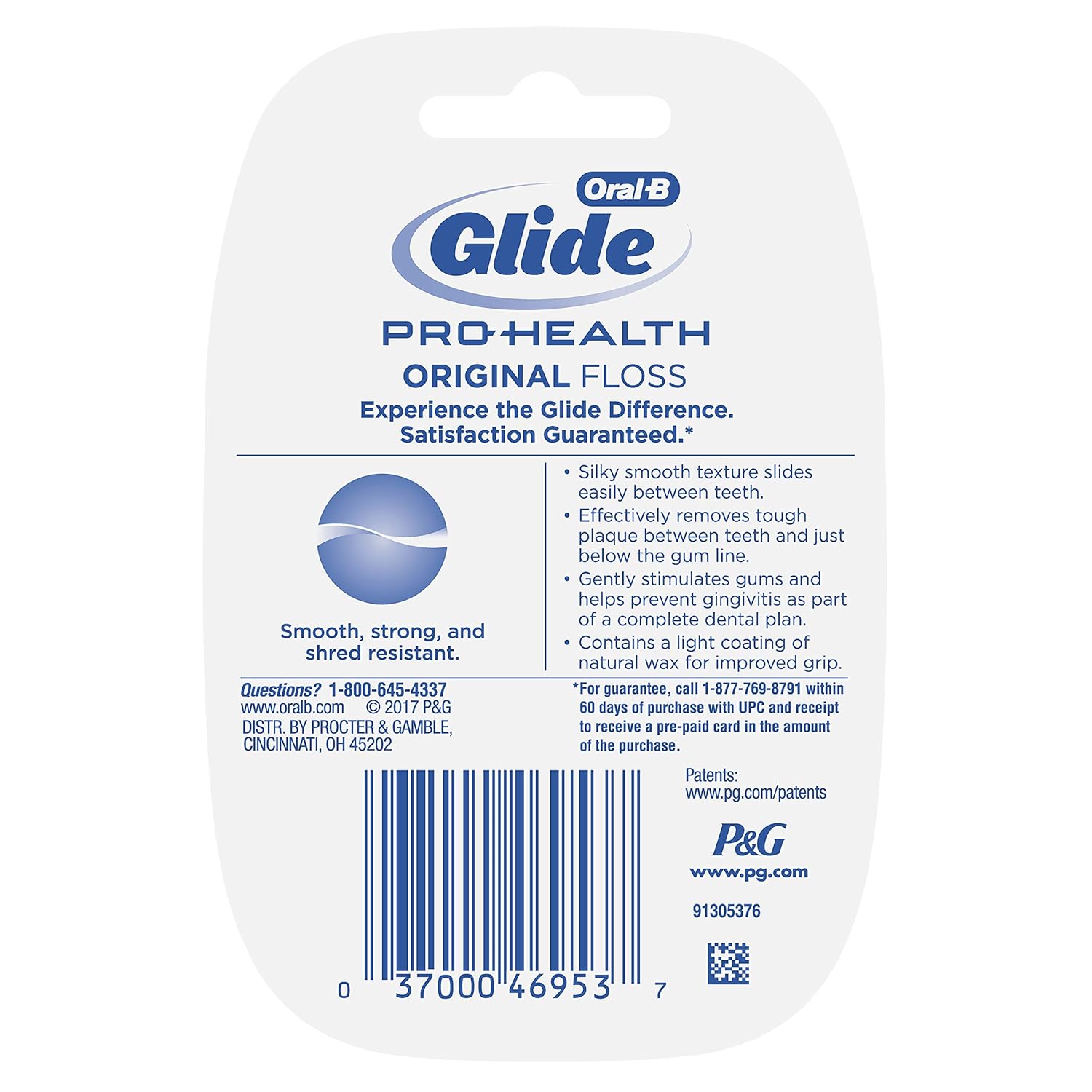 Oral-B Glide Dental Floss Original, Shred Resistant, 50M