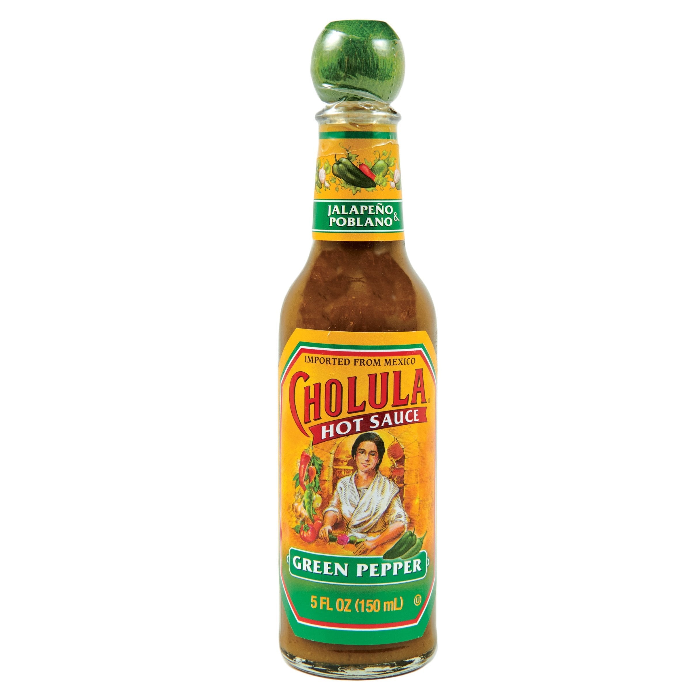 Cholula Green Pepper Hot Sauce, 5 Oz (150 ml)
