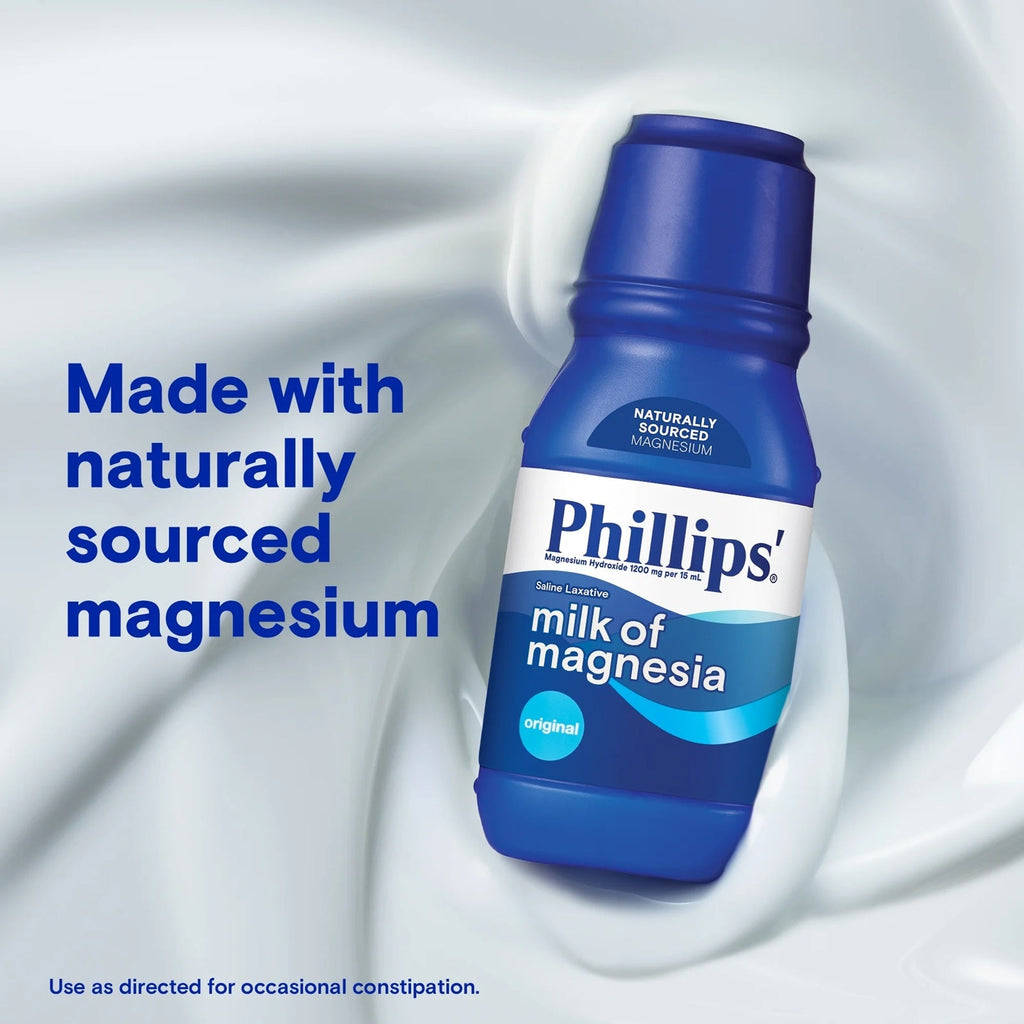 Phillips' Milk of Magnesia Liquid Magnesium Saline Laxative Original, 12 Oz