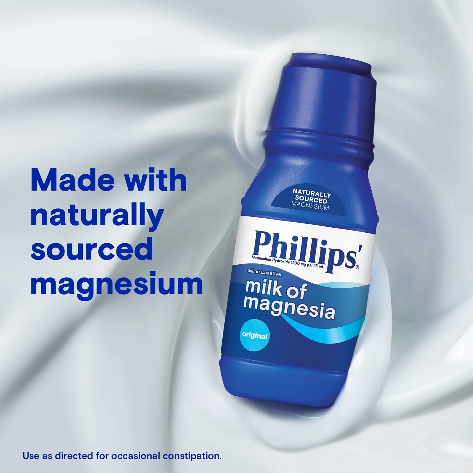 Phillips' Milk of Magnesia Liquid Magnesium Saline Laxative Original, 12 Oz