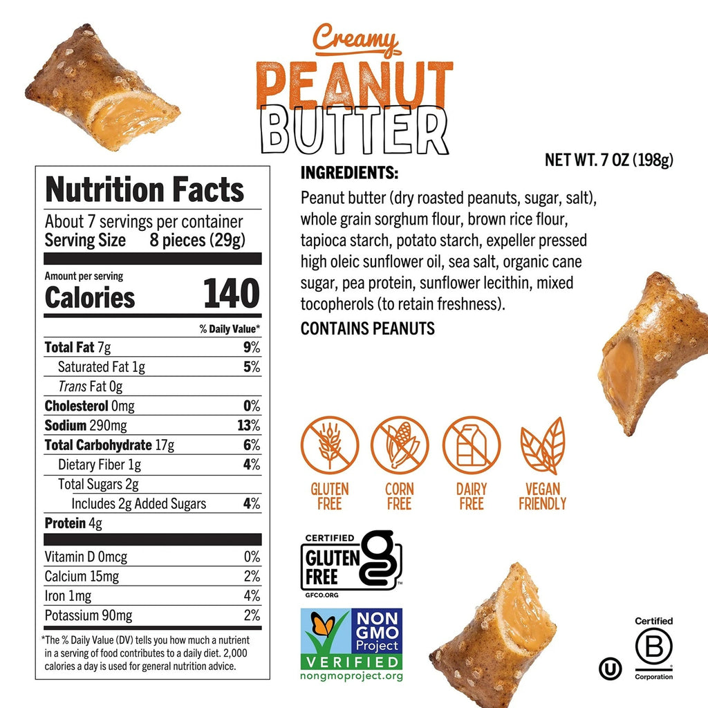 Quinn Peanut Butter Filled Pretzel Nuggets, Gluten Free Snack - 7 oz